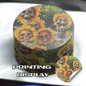 50mm Sun Girl Bohemian Fine All-over Pattern Molinillo de tabaco 4 capas Metal Hierba Trituradora de hierbas Trituradora de especias Accesorios para fumar - Product Image 5