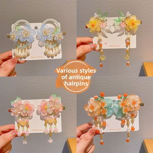 Pinzas para el pelo de aleación estilo chino para niñas, accesorio para disfraz Hanfu infantil, diadema con colgante de flor - Product Image 3