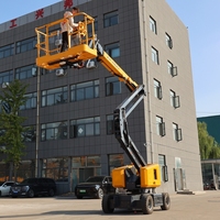 Nouvelle plateforme de travail en hauteur à flèche articulée autopropulsée avec nivellement laser 360°, moteur diesel et transmission automatique