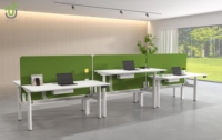 IULTRA Smart Electric Debout Bureau Sans Fil Chargement Pad App Intégration Double Moteur Verre Trempé Design Moderne Style Noir