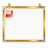 Tableau blanc effaçable à sec pour l'école et le bureau à domicile, avec cadre métallique doré, organisateur de tâches magnétique et suivi hebdomadaire des habitudes