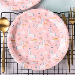 Assiettes en papier <span class=keywords><strong>licorne</strong></span> arc-en-ciel rose fournitures de fête à thème <span class=keywords><strong>licorne</strong></span> 7 "assiettes à Dessert <span class=keywords><strong>licorne</strong></span> pour filles bébé douche anniversaire - Product Image 6