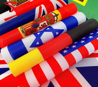 Drapeau de table promotionnel 14*21cm, bannière décorative en plastique noir, impression numérique, polyester, drapeau du Congo