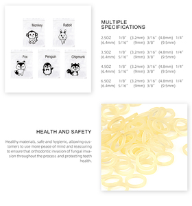 <span class=keywords><strong>Bande</strong></span> élastique en caoutchouc élastomère ligaturé de dessin animé orthodontique d'hygiène buccale pour l'emballage élastomère orthodontique - Product Image 4