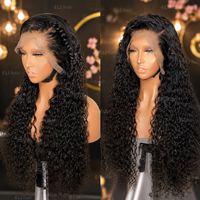 Pelucas de Cabello Humano con Encaje Frontal al por Mayor, Peluca HD Pre-Arrancada con Encaje Frontal 13x4, Rizada Ondas de Agua, Fabricante OEM