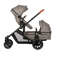 Poussette pliable légère pour voyage, bébé jumeau, pour l'hiver, double, côte à côte