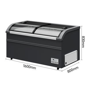 Réfrigérateur commercial à double porte vitrée de 800 L, congélateur profond pour la présentation de glaces et de sucettes glacées, idéal pour les supermarchés et les magasins de proximité - Product Image 3