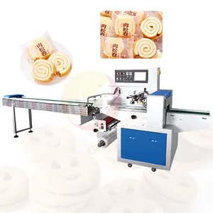 Orme Commerciële Automatische Brownie Wrapping Popicle Madeleine Wafel Horizontale Verpakking Machine Voor Kip