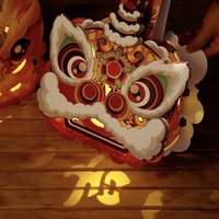 Lanterne du Nouvel An chinois 2027 en carton à faire soi-même, lanterne de festival portative pour enfants