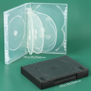 SUNSHING Lot de 22 mm de boîtes de remplacement vides pour CD/DVD avec plateau, boîte de rangement noire pour disques DVD de 25 mm, boîtes de rangement multimédia pour jeux - Product Image 1