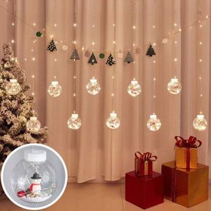 Guirnalda de Luces LED a Pilas con Clasificación IP67, DC12V, Luces de Cortina con Diseño de Bolas de Navidad, Muñeco de Nieve, Árbol, para Decoración Navideña en Interiores y Exteriores, Marca Mairun - Product Image 6