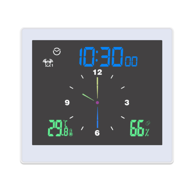 5 Inch Wall Shower Clock Waterproof Temperature and Humidity with Countdown Timer Bathroom Clock