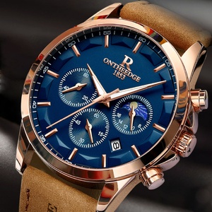Nuevo Reloj Deportivo de Cuarzo para Hombre AX, Elegante y Moderno, Correa de Cuero de 22 mm, Esfera de Cristal de Zafiro, Caja de Acero Inoxidable, Visualización de Fecha - Product Image 6
