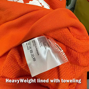 Sweat-shirts pour hommes de qualité supérieure, en denim lourd de 420 grammes, 100% coton, avec impression en relief de couronne noire - Product Image 3