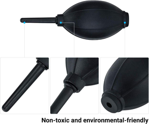 Souffleur d'air en silicone durable, compact et portable avec embout souple pour nettoyer la poussière des objectifs d'appareils photo reflex numériques, des capteurs et de l'électronique - Product Image 4