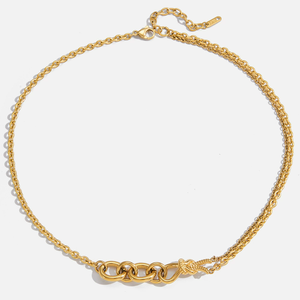 Collar de diseño original para niñas, cadena de clavícula de gama alta, accesorio que no se desvanece, collar de acero inoxidable - Product Image 6