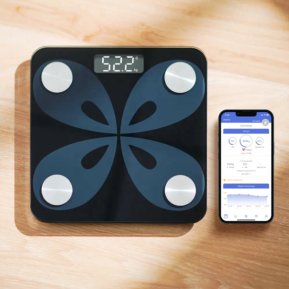 4G Sensor Smart App Lcd Wit Glas Nauwkeurige Lichaamsvet Display Gezondheid Smart Schaal