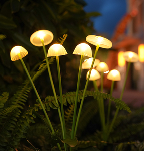 Décorations solaires LED en plastique étanches IP65 en forme <span class=keywords><strong>de</strong></span> champignons et méduses oscillants pour jardin, camping, Halloween, Noël - Product Image 6