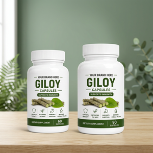 Capsules Giloy Tinospora Cordifolia Complément Herbal 500 mg 60 Capsules Croissance des Cheveux Immunité & Bien-être Adulte - Product Image 1
