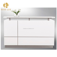 Bureau d'accueil pas cher Demi-rond Bureau d'accueil de petite taille Surface solide Bureau d'accueil semi-circulaire