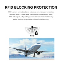 Portefeuille de voyage en cuir avec protection RFID, porte-cartes pour carte d'embarquement, couverture de passeport, ensemble d'étiquettes de bagages avec boîte cadeau
