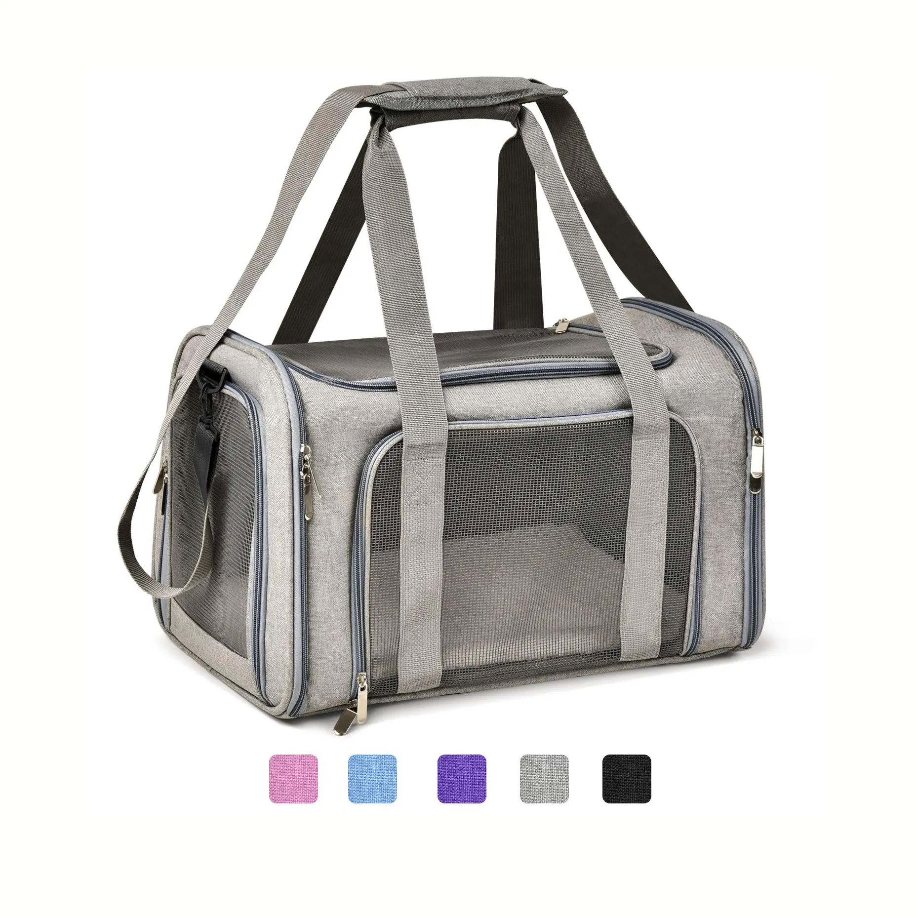 Airline Approved Carrier Soft Sided Collapsible Travel Puppy Carrier Pet Carrier bag High Quality Durable expandable Pet Cages