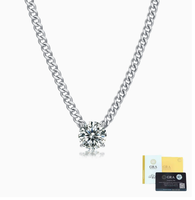 BASQUESUN Collier cubain pour homme en argent plaqué platine S925 avec moissanite et certificat d'analyse GRA, pour couple
