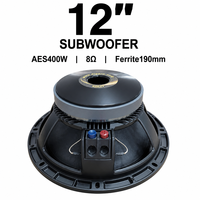 Woofer audio professionnel de 12 pouces avec 350 W RMS, impédance de 8 ohms, bobine vocale de 3 pouces, panier en aluminium moulé - KF12