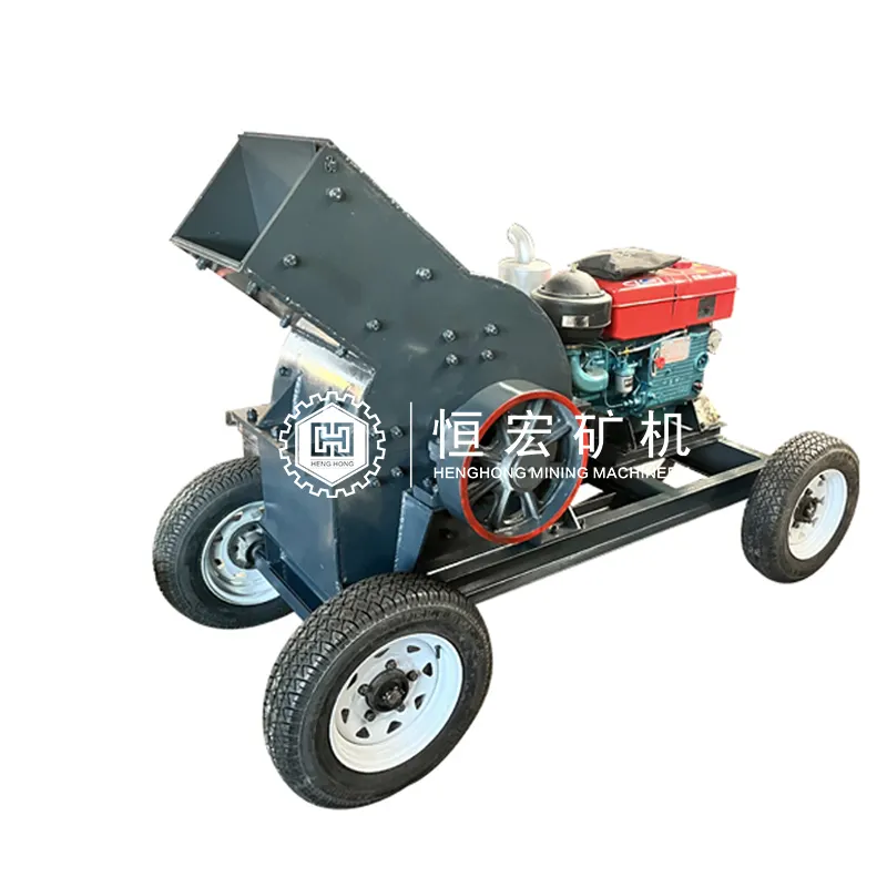 Low Investment Sand Production Equipment 5-10T/H Mobile Portable Hammer Crusher Used In Mining Construction Waste Recycling