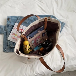 Customize Logo Low MOQ High Quality Canvas <b>Tote</b> <b>Bag</b> Letter Zipper Closure Foldable <b>Extra</b> <b>Large</b> Capacity Women Casual Outdoor - Product Image 5