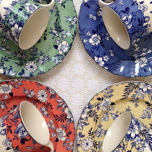 Assiettes à dîner en porcelaine émaillée de 8 pouces, série JB Brothers, quatre couleurs britanniques, pour la maison et les restaurants - Product Image 4