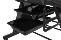 Table de Massage noire avec chaise de selle boîte de rangement nouveau Design lit de beauté pour Salon Spa pour salon chambre salle de bain entrepôt
