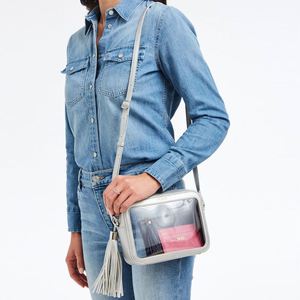 Custom <b>Game</b> Day Clear Vinyl Crossbody Bag Women Tassel Gold Hardware Zipper Waterproof Spring Summer Sport Compatible Messenger - Product Image 5