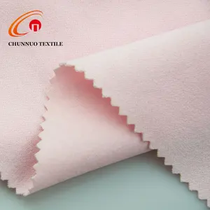 Shaoxing Chunnuo Twist Crêpe Inslag Gebreide Effen Geverfd Polyester Mos Crêpe Stof