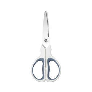 Office Scissors Stainless Steel Straight Head White Gray Home Use Paper Cutting Multi Functional Student Stationery - Product Image 3