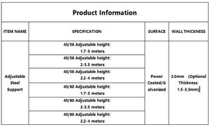 Giàn giáo thép mạ kẽm chắc chắn, có thể điều chỉnh, dùng làm đà chống, giàn giáo xây dựng, chống đỡ ván khuôn - Product Image 6