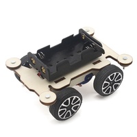 OKYN-G5553 Kit STEM Kendaraan Kayu 2 Roda Penggerak DIY untuk Edukasi, Proyek Sains Pembelajaran 3D