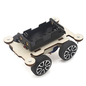 OKYN-G5553 STEM Toy 2 Wheel Drive Vehicle Science Kids Assembly Wooden Car Wooden 3D <b>Puzzle</b> Car - Product Image 1