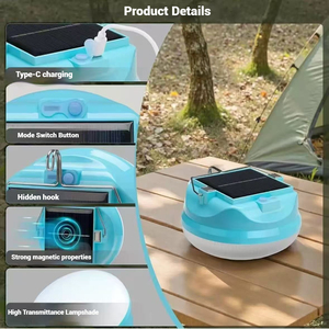 Ngoài trời cắm trại khẩn cấp ánh sáng USB sạc LED Cắm trại ánh sáng đa chức năng xách tay ABS năng lượng mặt trời ngoài trời vườn ánh sáng - Product Image 4