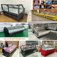 Réfrigérateur commercial à façade ouverte pour fruits tropicaux coupés, de +2 à +8°C, sans givre, multi-étagères, pour supermarché et bar à jus