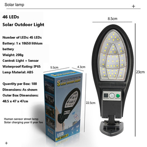 New năng lượng mặt trời Vườn ánh sáng cảm biến chuyển động ánh sáng cho Road & COURTYARD tích hợp không thấm nước COB năng lượng mặt trời ngoài trời ánh sáng đường phố - Product Image 6