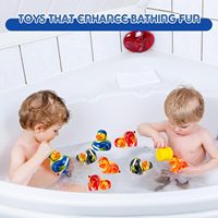 Mini canard de hockey en caoutchouc personnalisé avec logo, 2 pouces, jouet de bain flottant, couineur, pour le développement cognitif, en vrac