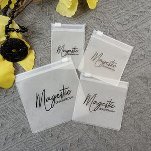 Logotipo personalizado EVA Pvc bolsa de joyería collar de embalaje para la joyería EVA y PVC bolsa pequeña de plástico esmerilado cremallera bolsas de embalaje - Product Image 3