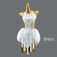 Robe de danse latine à plumes, costume de compétition professionnel à franges, tenue de danse Samba style Blackpool pour femmes