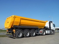 2025 40 tonnes 50 3 essieux benne basculante en aluminium Dumper tracteur à montage latéral semi-remorque de camion à benne hydraulique à vendre