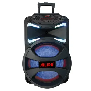 Penjualan top Brasil 15 inci caixe de som peatbox dj bass pa speaker troli asli