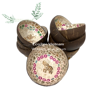 Cuenco de coco con Laca ecológica de Vietnam Hanoi Diseño de color personalizado por Eco2go Viet Nam - Product Image 3