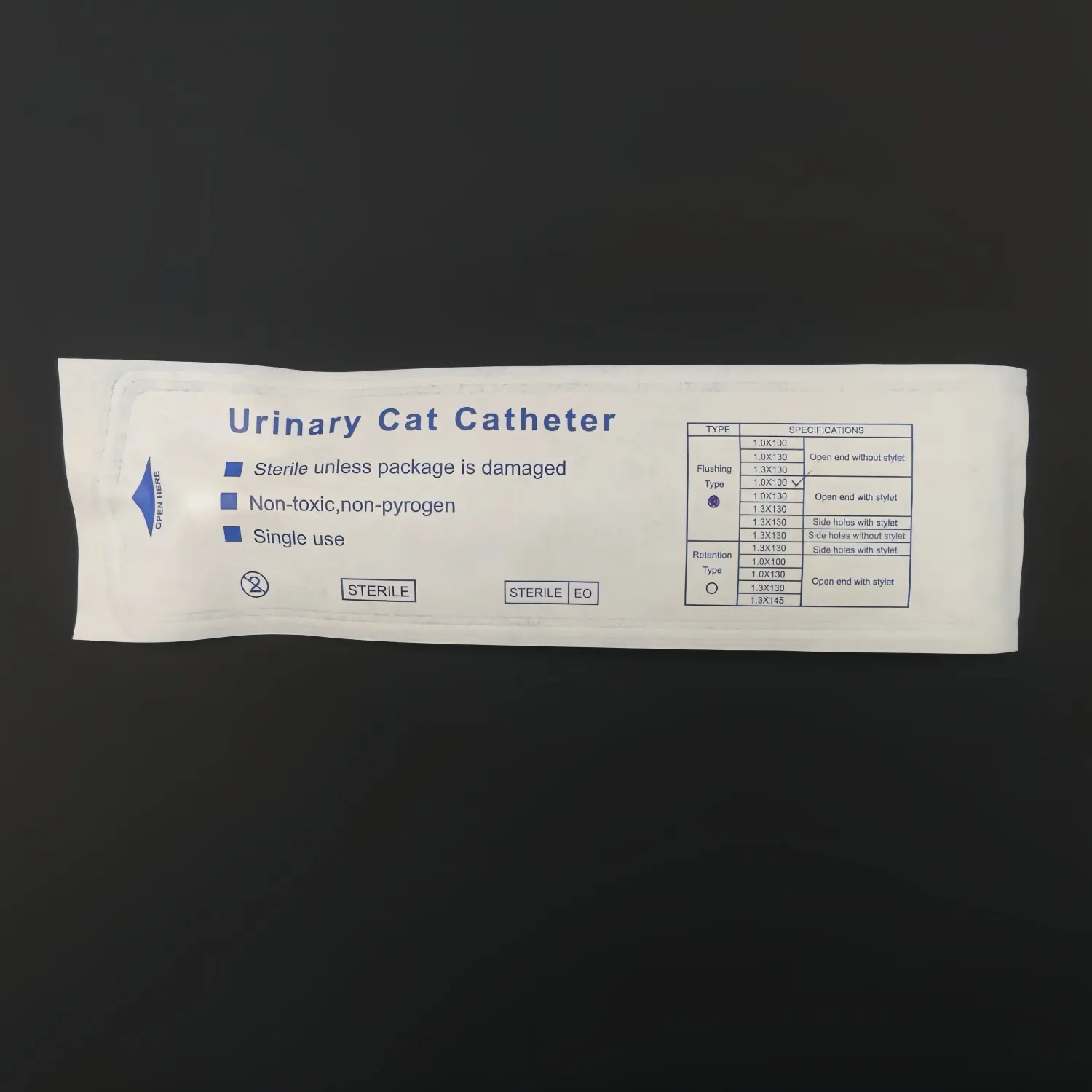 1,0mm und 1,3mm Tierarzt-Einweg-Katzen urin katheter