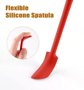 Spatule-racloir mini en silicone double extrémité pour pots et bouteilles cosmétiques – Outil efficace pour racler et ramasser – Accessoires de cuisine - Product Image 2