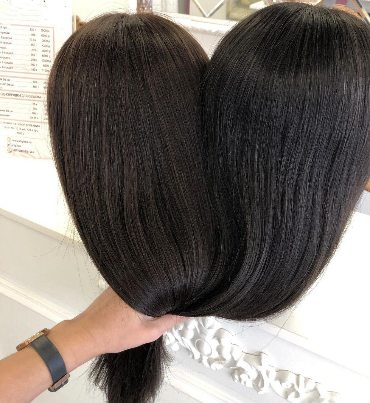 Ready to Ship Off Black High Ponytail Straight Virgin Full 